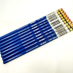9x Prismacolor Col-Erase Pencil w/Eraser Blue Lead / Barrel 20044 NEW